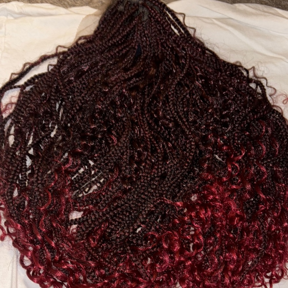 Elegant Burgundy Braided Hair Extensions